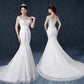 Robe de mariée queue de poisson, robe de mariée à un mot, épaule mince, amincissante, petite robe de mariée traînante en studio