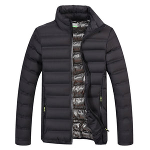 Manteau rembourré en coton à col montant de style coréen  épais pour homme