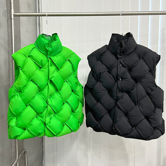 Gilet à col montant tissé pour hommes et femmes