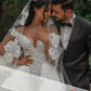 Robe de mariée amovible en dentelle