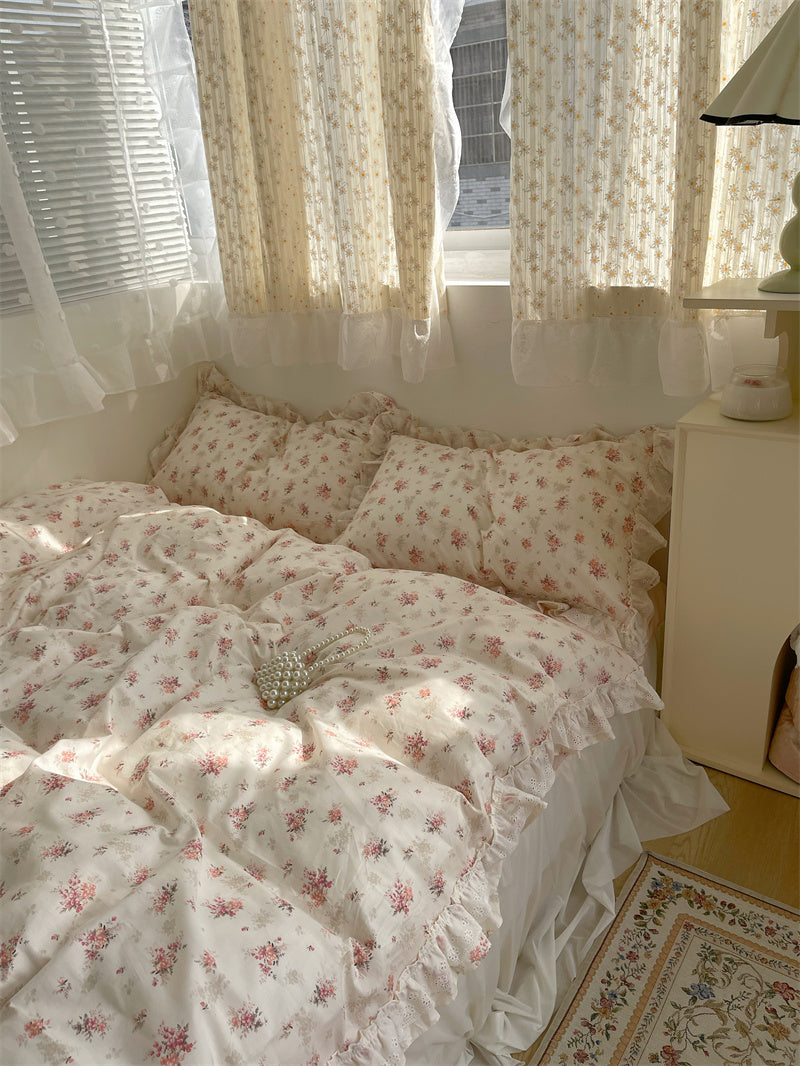 Draps de lit en dentelle,