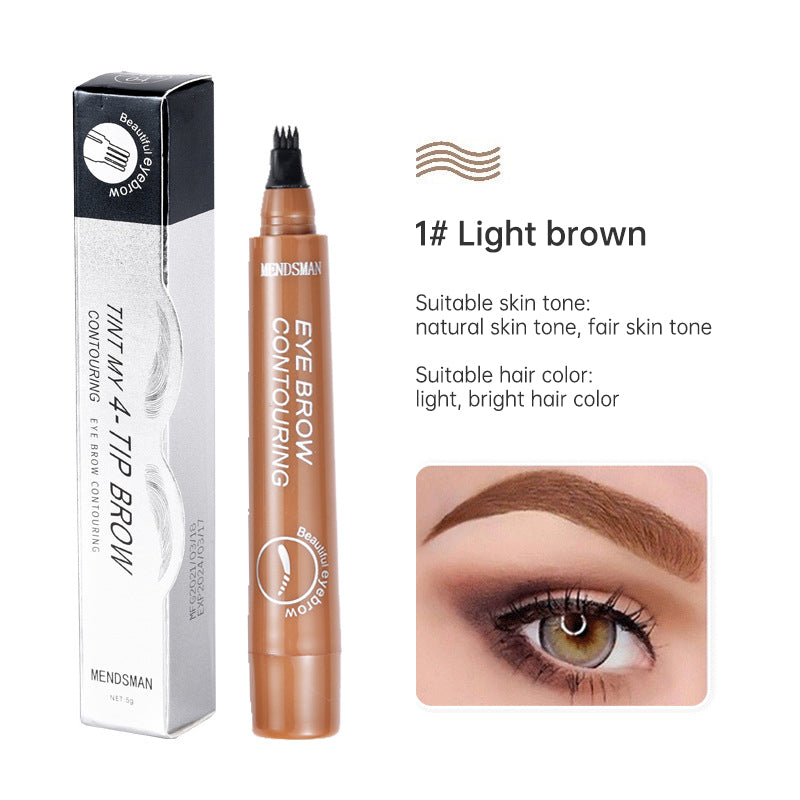 Crayon sourcils liquide 5 couleurs – Waterproof, microblading, pointe fourche, longue tenue.