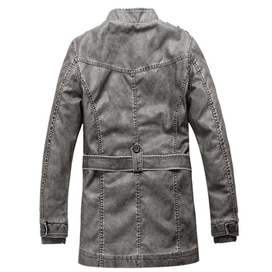 Manteau homme en cuir