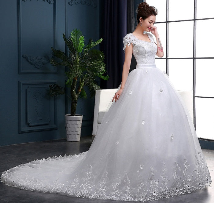 nouvelle robe de mariée robe de mariée longue traîne robe de mariée