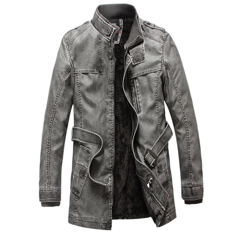 Manteau homme en cuir