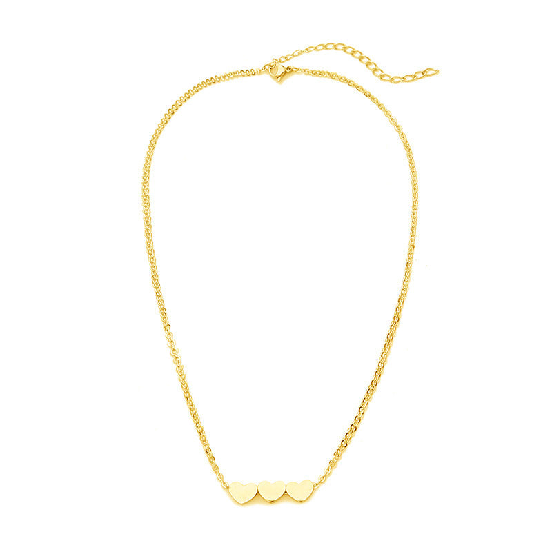 Collier en acier inoxydable avec pendentif en forme de cœur