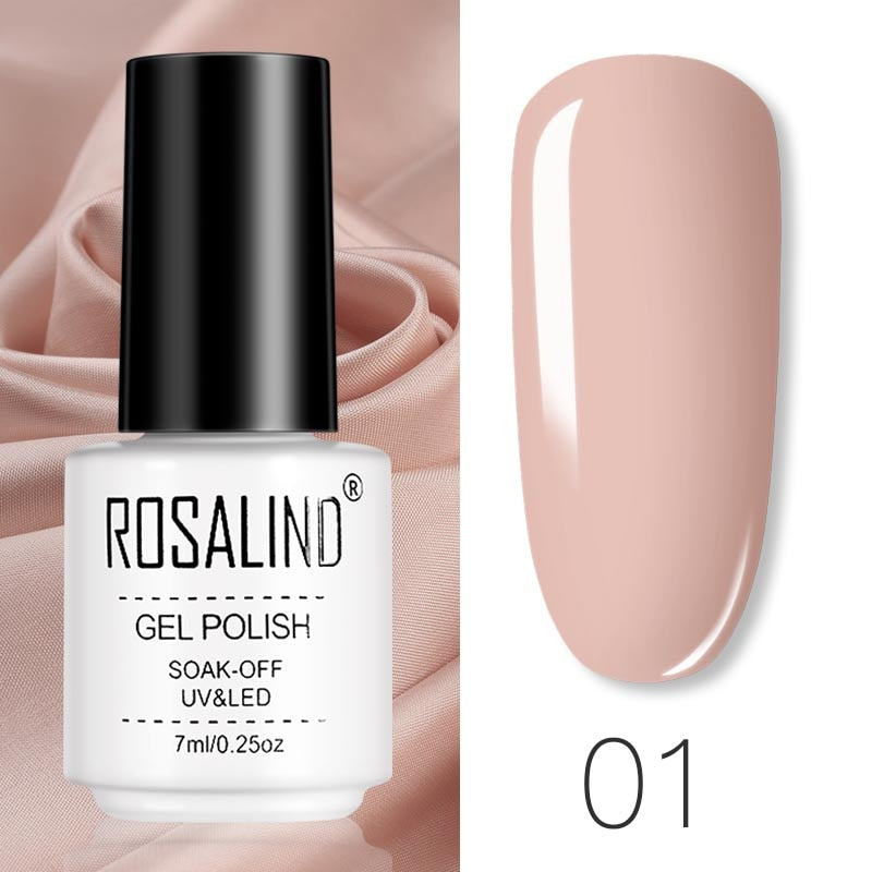 Set de Vernis Gel ROSALIND – Manucure Semi-Permanente, Top Coat UV LED