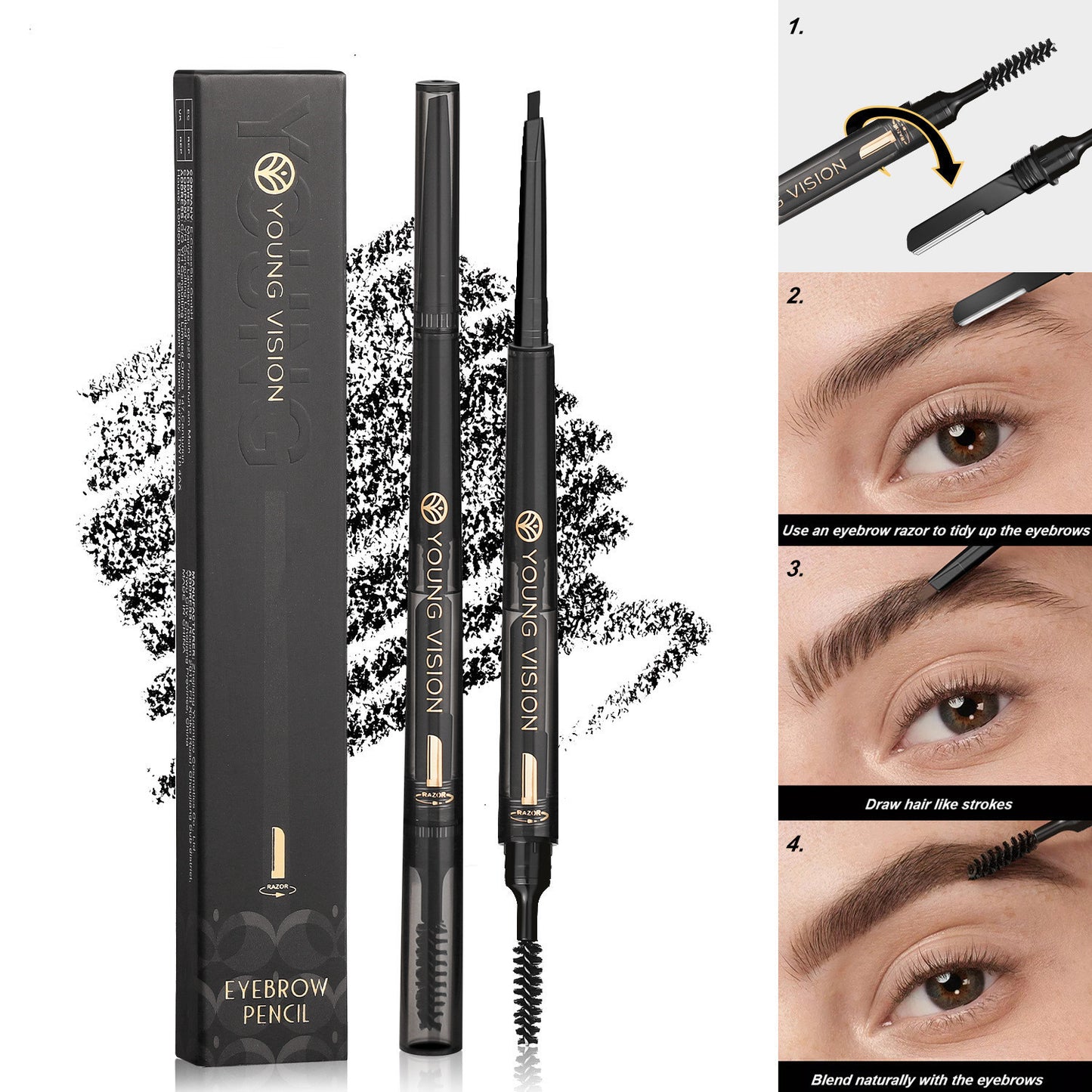 Crayon à sourcils trois en un Waterproof