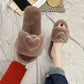 Chaussons en peluche pour femme