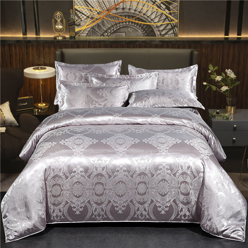 Housse de couette Jacquard européenne simple et double en soie