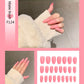 Faux ongles – Stiletto longs, transparents, mat, complets, avec colle