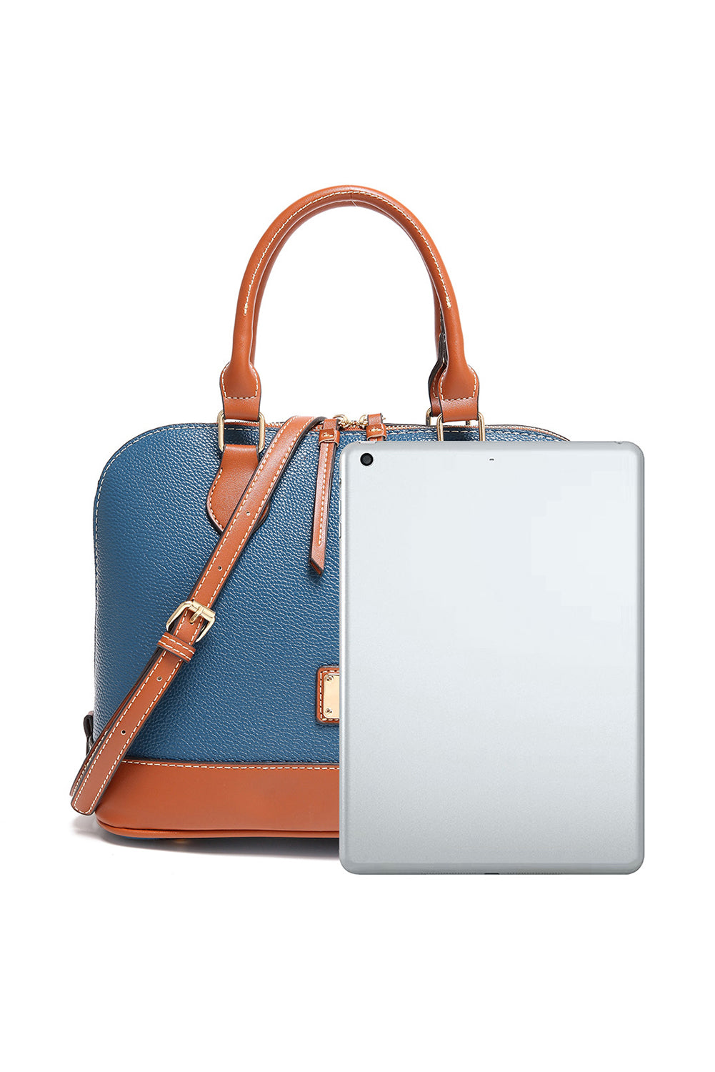 Sac en cuir PU Ashleigh bleu tendance