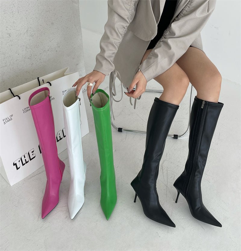 Bottes Femme Automne – Longues, Colorées & Talon Fin