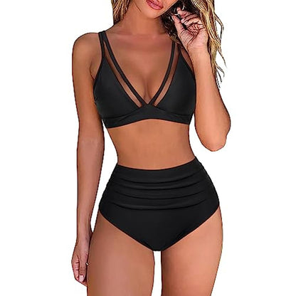 Bikini 2 Pièces Femme – Taille Haute, Sexy & Découpé