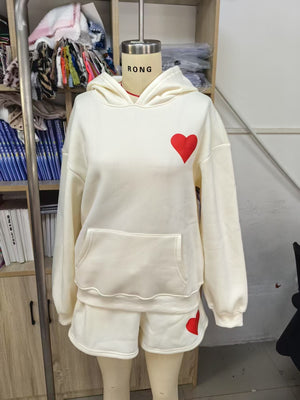 Ensemble deux pièces avec pull à capuche pour femmes