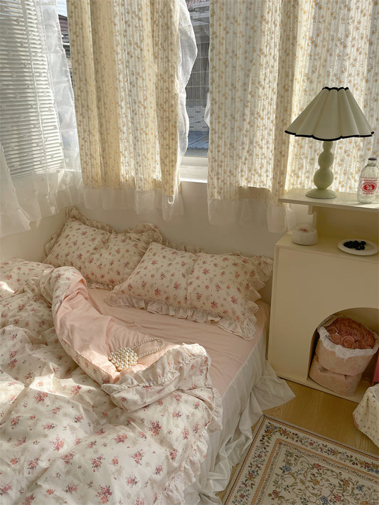 Draps de lit en dentelle,