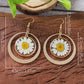 Boucles d'oreilles pendantes Boho Daisy en or