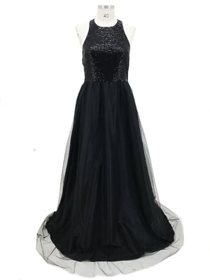 Robe longue sans manches, robe de mariée, robe de soirée, robe de demoiselle d'honneur