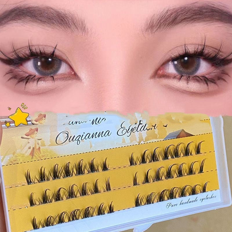 Faux cils en cristal transparent clair