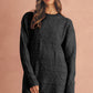Robe chasuble à épaulettes en maille torsadée vert brumeux