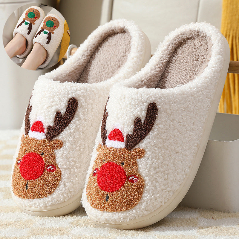 Chaussons de d’hiver motif noël confortables