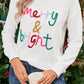 Pull en tricot à col rond Merry & Bright à paillettes blanches