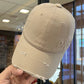 Casquette de baseball en denim délavé avec trou à visière pour baseball