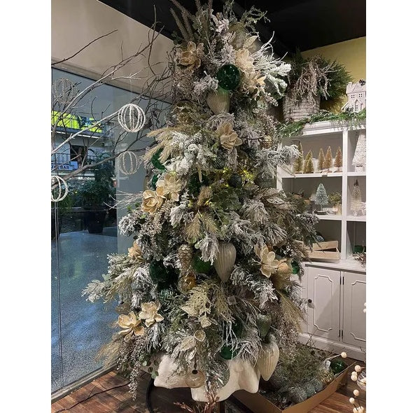 Suspensions décoratives en verre | ornements d'arbre de Noël pour les décorations de fête, ensemble de 8