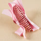 Barrette à cheveux avec ruban décoratif de couleur unie noire