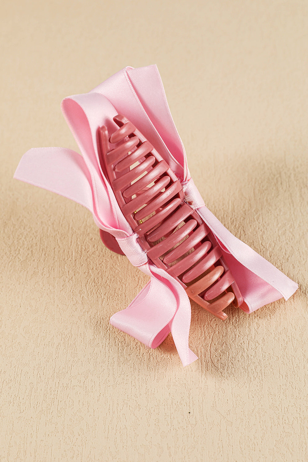 Barrette à cheveux avec ruban décoratif de couleur unie noire