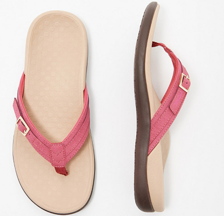 Tongs Femme – PU Métalliques, Confortables & Décontractées