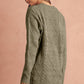 Robe chasuble à épaulettes en maille torsadée vert brumeux