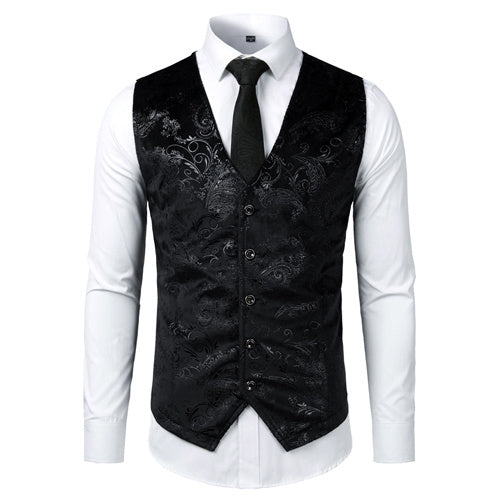 Gilet Steampunk doré pour homme, costume, mariage, sans manches