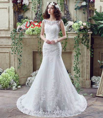 Robe de mariée sirène sexy en dentelle