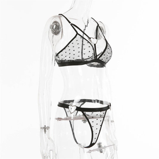 Ensemble soutien gorge deux pièces en maille pour dames