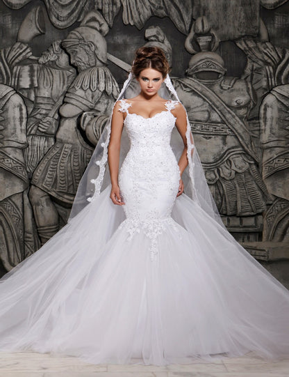 Robe de mariée sirène en dentelle