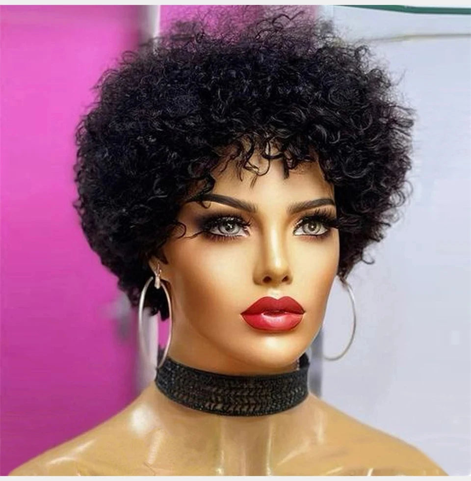 Grandes perruques rebondissantes Afro Kinky Curly pour femmes noires