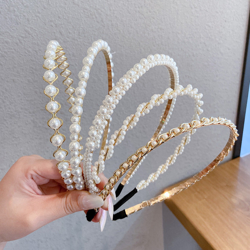 Bandeau de cheveux en perles fines