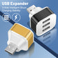 Tête lumineuse de chargement de téléphone portable 3 USB avec port d'extension 1/3