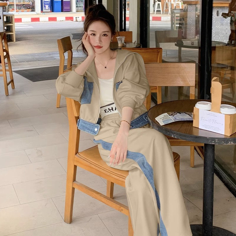 Jogging de sport de loisir à couleurs contrastées pour femmes