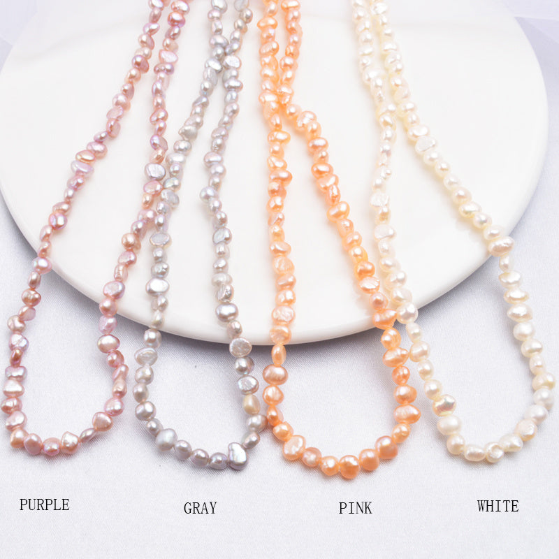 Collier ras du cou en perles en argent