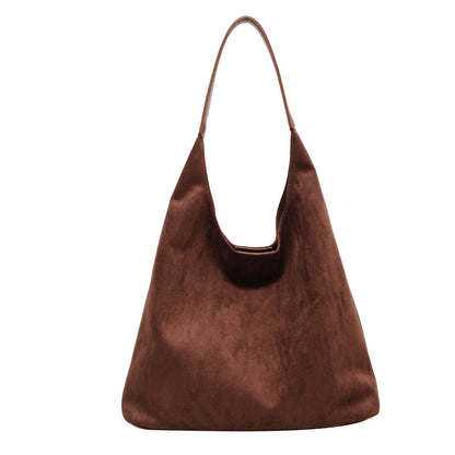 Bag for women large capacity simple tote bag retro and lazy suede big bun mother bag