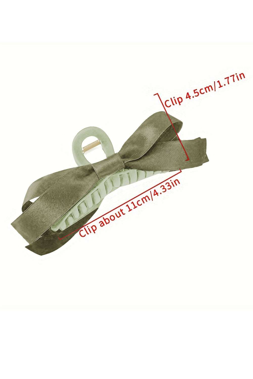 Barrette à cheveux avec ruban décoratif de couleur unie noire