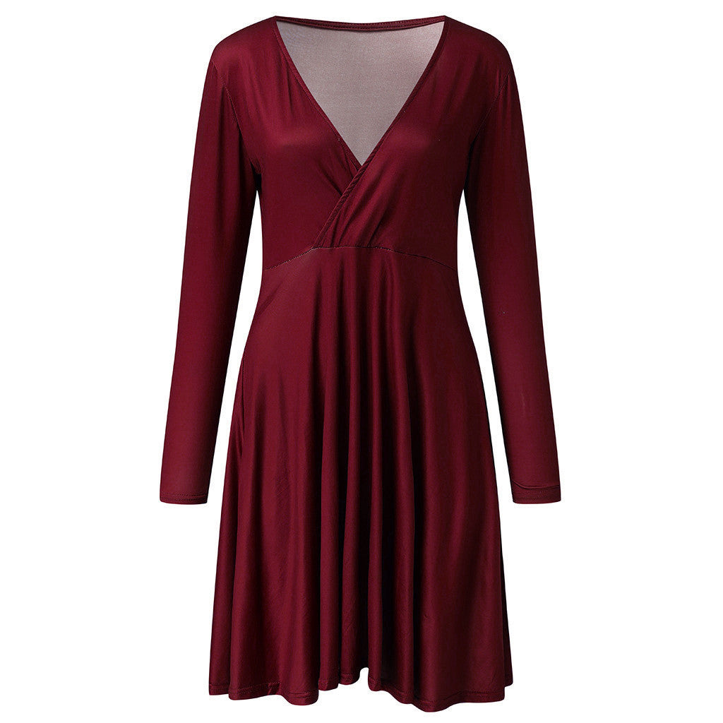 Robe soirée sexy trapèze drapée couleur pure pour femme, mini-robe courte de printemps