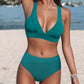 Bikini sexy slim de couleur unie pour femme