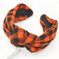 Bandeau noué Halloween Orange Plaid Print