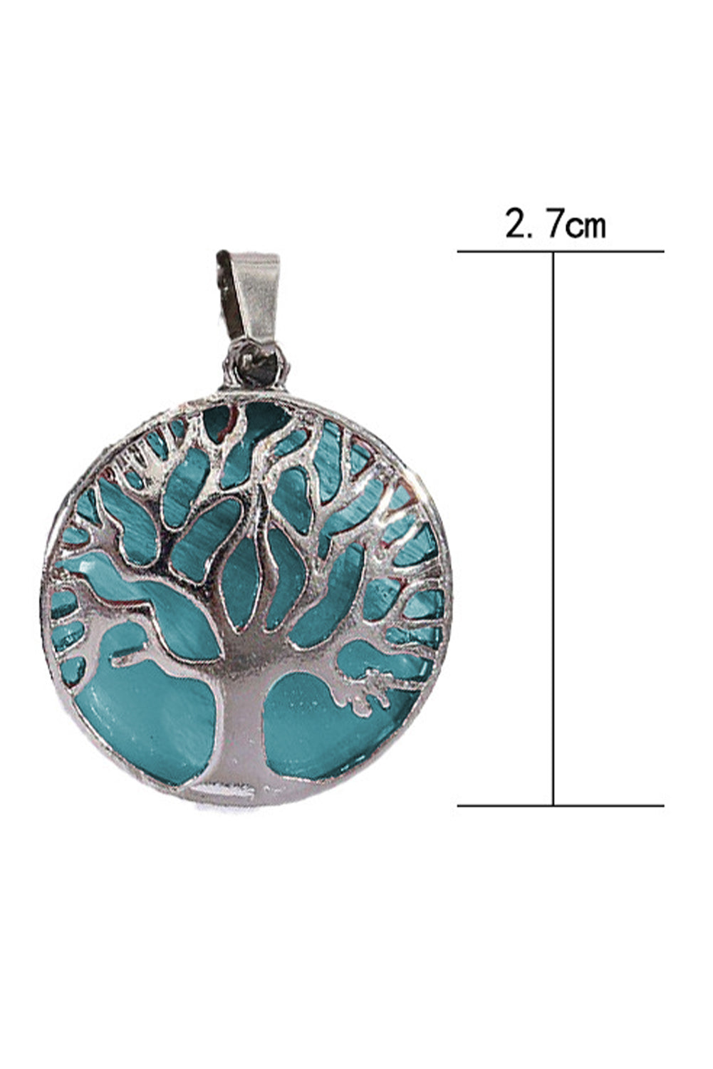 Collier à pendentifs en cristal bleu Boho Tree of Life