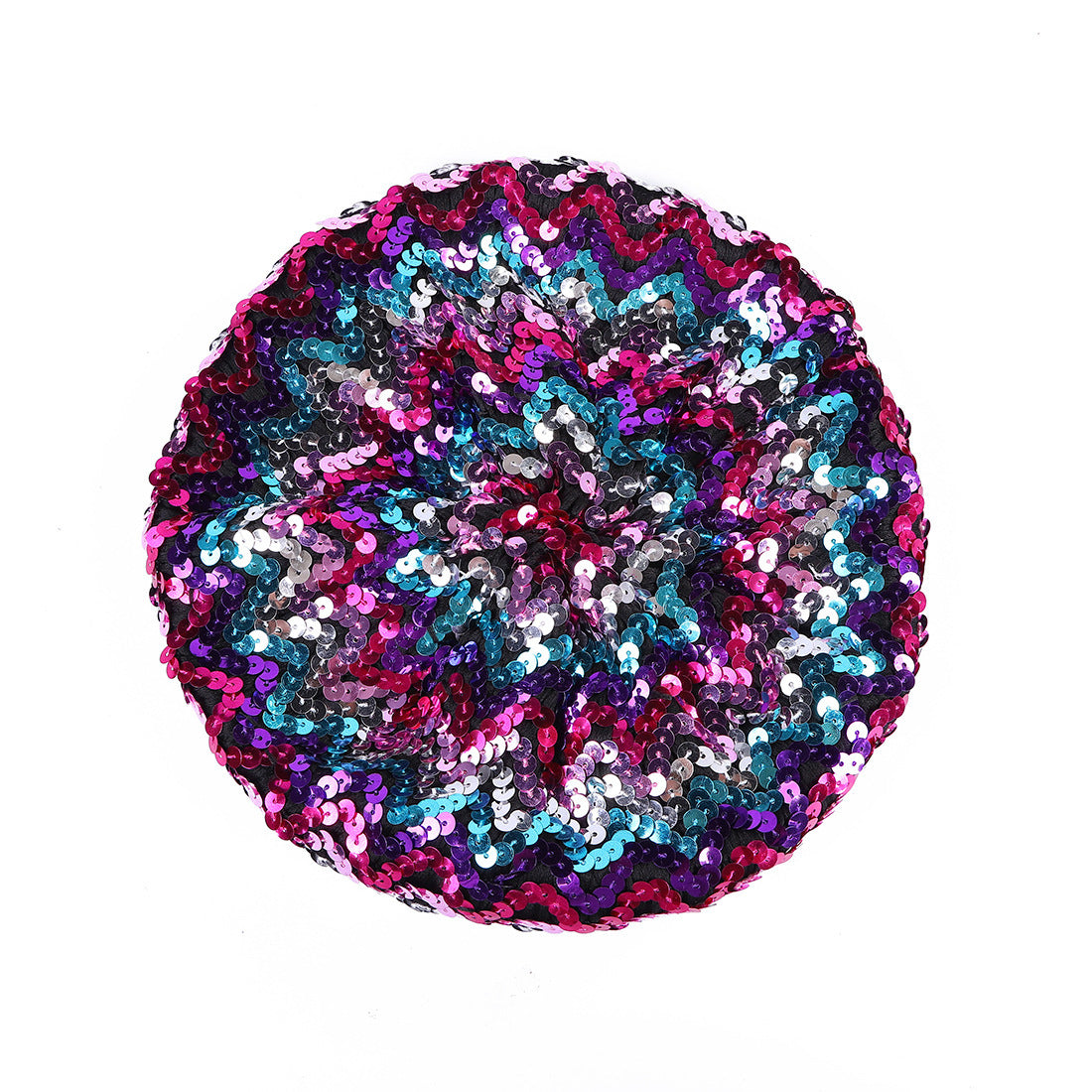 Béret pour femme en paillettes colorées