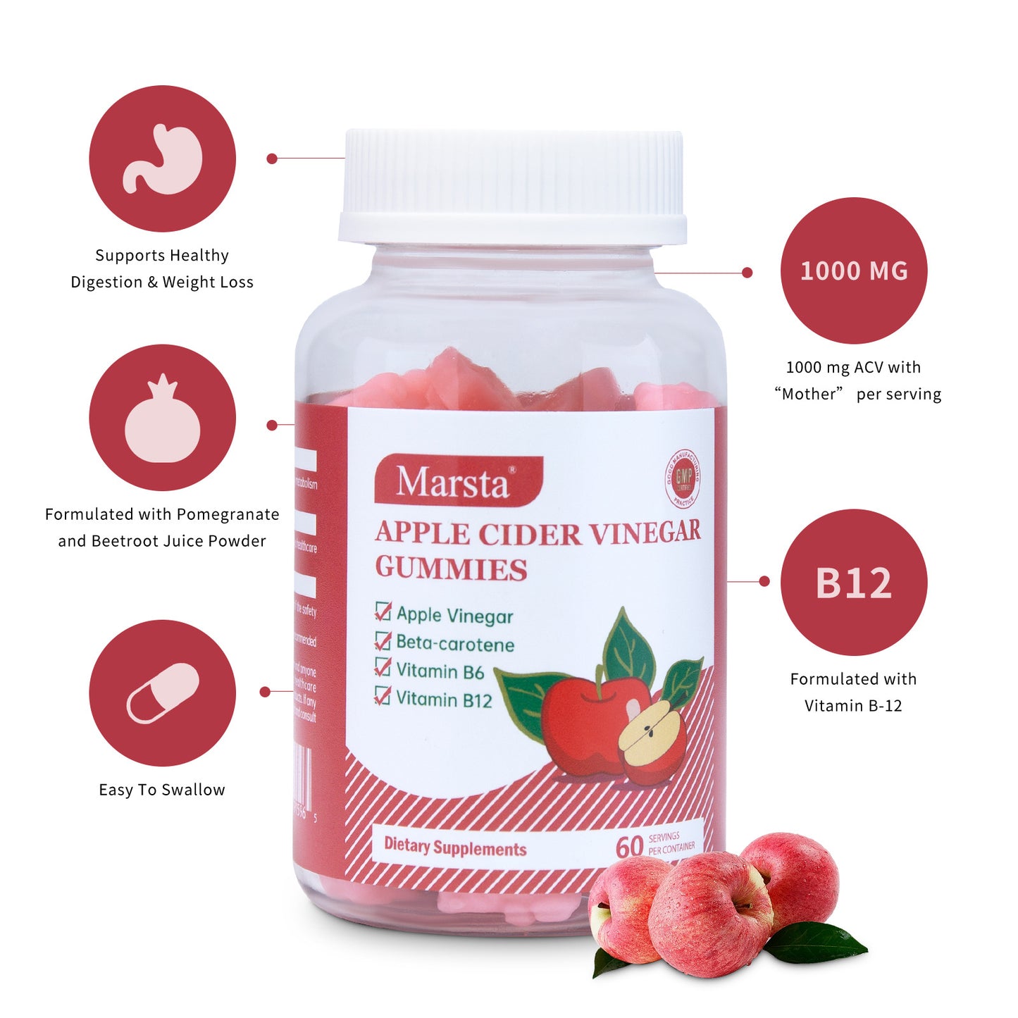 Gummies vinaigre de cidre – Complément vitaminé, bien-être & digestion