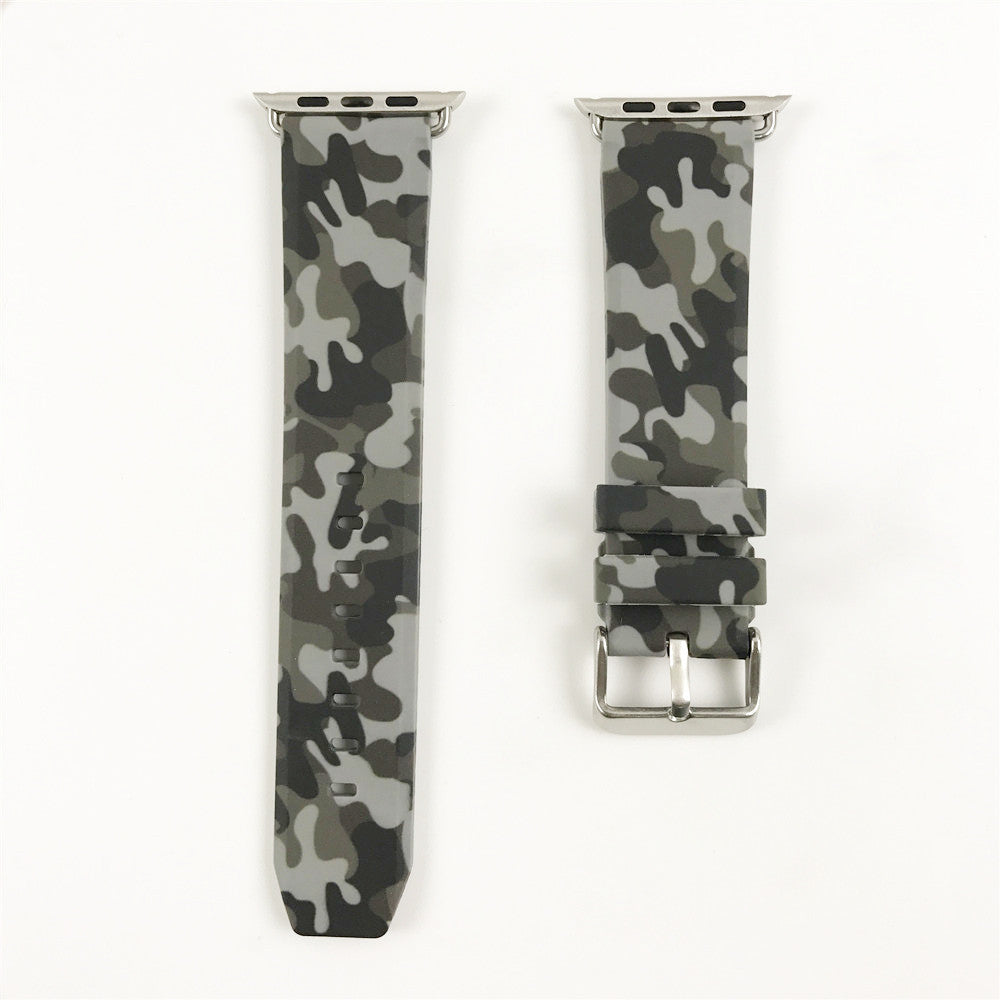 Bracelet en silicone motif camouflage pour homme et femme